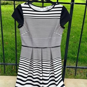 Black and White A-line Dress